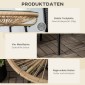 Τραπέζι κήπου από PE Rattan Style, ανθεκτικό στις καιρικές συνθήκες, 50cm x 50cm x 50cm Μπεζ