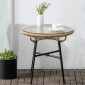 Τραπέζι κήπου από PE Rattan Style, ανθεκτικό στις καιρικές συνθήκες, 50cm x 50cm x 50cm Μπεζ