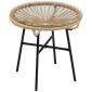 Τραπέζι κήπου από PE Rattan Style, ανθεκτικό στις καιρικές συνθήκες, 50cm x 50cm x 50cm Μπεζ
