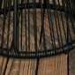 Τραπέζι κήπου PE Rattan Style Boho Weather Resistant 40cm x 40cm x 42cm Μαύρο