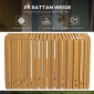 Φωτιστικό εξωτερικού χώρου Rattan, ηλιακό φωτιστικό κήπου, αυτόματη ενεργοποίηση, LED, αδιάβροχο, μεταλλικός σκελετός, Ø34 x 130cm, μαύρο/κίτρινο