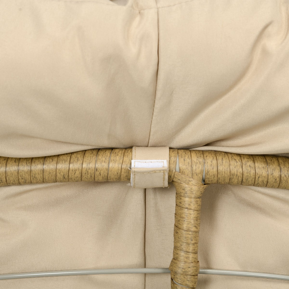 Ψάθινη καρέκλα Rattan Πολυθρόνα εξωτερικού χώρου Boho Style Ανθεκτική στις καιρικές συνθήκες 85cm x 70cm x 82cm Κρέμα + Φυσική