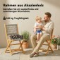 Καρέκλες κήπου 2 τεμαχίων FSC πτυσσόμενη καρέκλα με αναπνεύσιμο κάθισμα άνετο ύψος καθίσματος από μασίφ ξύλο και πολυρατάν