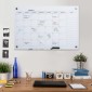 Whiteboard Calendar 90 x 60cm Wall Calendar with Pen Tray Dry Wipe Weekly Planner με 4 στυλό, Γόμα, Μηνιαίο Ημερολόγιο για Γραφείο Σχολική Κουζίνα Σπίτι