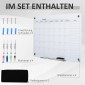 Whiteboard Calendar 90 x 60cm Wall Calendar with Pen Tray Dry Wipe Weekly Planner με 4 στυλό, Γόμα, Μηνιαίο Ημερολόγιο για Γραφείο Σχολική Κουζίνα Σπίτι