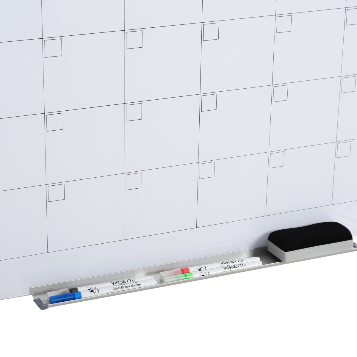 Whiteboard Calendar 90 x 60cm Wall Calendar with Pen Tray Dry Wipe Weekly Planner με 4 στυλό, Γόμα, Μηνιαίο Ημερολόγιο για Γραφείο Σχολική Κουζίνα Σπίτι