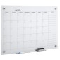 Whiteboard Calendar 90 x 60cm Wall Calendar with Pen Tray Dry Wipe Weekly Planner με 4 στυλό, Γόμα, Μηνιαίο Ημερολόγιο για Γραφείο Σχολική Κουζίνα Σπίτι