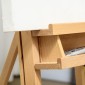 Καβαλέτο, Artist Easel, Ρυθμιζόμενο Ύψος, 4 Τροχοί, Φυσικό + Μαύρο