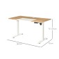 Ηλεκτρικό γραφείο ρυθμιζόμενο σε ύψος 140 x 70 cm Γραφείο υπολογιστή με 4 χειριστήρια μνήμης, επιτραπέζια επιφάνεια 4 τμημάτων, όρθιο τραπέζι με αντισύγκρουση, προστασία υπερθέρμανσης λευκό