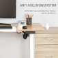 Ηλεκτρικό γραφείο ρυθμιζόμενο σε ύψος 140 x 70 cm Γραφείο υπολογιστή με 4 χειριστήρια μνήμης, επιτραπέζια επιφάνεια 4 τμημάτων, όρθιο τραπέζι με αντισύγκρουση, προστασία υπερθέρμανσης λευκό