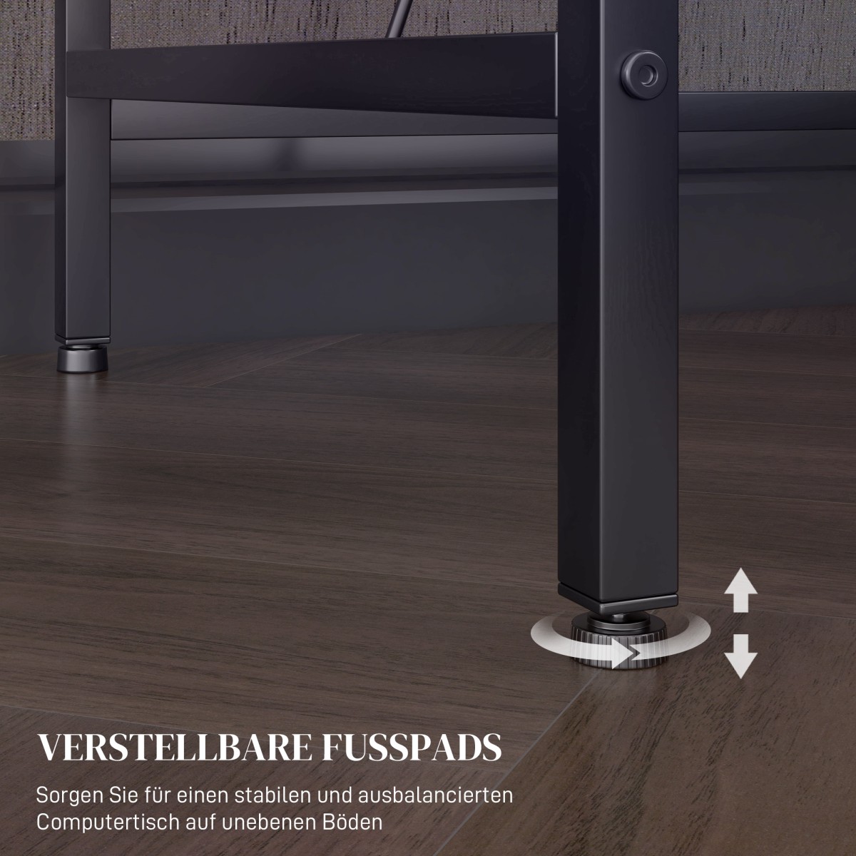 Γραφείο σε σχήμα L με LED, υποδοχές, USB, αναστρέψιμο γραφείο υπολογιστή με ράφι, 107 x 80 x 90 cm, μαύρο