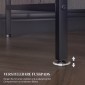 Γραφείο σε σχήμα L με LED, υποδοχές, USB, αναστρέψιμο γραφείο υπολογιστή με ράφι, 107 x 80 x 90 cm, μαύρο
