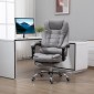 Καρέκλα γραφείου με λειτουργία μασάζ, εργονομική καρέκλα γραφείου με λειτουργία ανάκλισης και θέρμανσης, τηλεχειριστήριο, γκρι