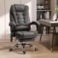 Καρέκλα γραφείου με λειτουργία μασάζ, εργονομική, 65x160x104cm, γκρι