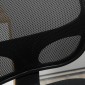 Καρέκλα σχεδίασης με υποπόδιο 5 τροχών ρυθμιζόμενο ύψος υφασμάτινο πλέγμα από ατσάλι μαύρο