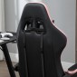 Καρέκλα γραφείου, καρέκλα gaming, 1 προσκέφαλο, 1 οσφυϊκό στήριγμα, ροζ + μαύρο