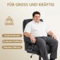 Executive καρέκλα εργονομική καρέκλα γραφείου έως 200 κιλά με βελούδινη εμφάνιση, ψηλή πλάτη, για γραφείο και οικιακό γραφείο μαύρο