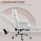 Εργονομική καρέκλα γραφείου, ρυθμιζόμενο ύψος 48-56 cm, ανακλινόμενη πλάτη, υποπόδιο, λευκό