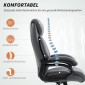 Executive Chair, 150kg Heavy Duty Big and Tall καρέκλα γραφείου Από δέρμα PU με επένδυση ελατηρίου, γκρι ανθρακί