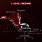 Καρέκλα gaming με υποπόδιο, καρέκλα υπολογιστή με προσκέφαλο & μαξιλάρι, κάλυμμα από συνθετικό δέρμα, περιστρεφόμενο, ρυθμιζόμενο ύψος, μέταλλο, πλαστικό, μαύρο+λευκό