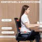 Καρέκλα γραφείου Καρέκλα επισκέπτη με υποβραχιόνιο, οσφυϊκή στήριξη, διχτυωτό κάλυμμα γραφείου, αίθουσα συνεδριάσεων μαύρη