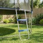Σκάλα τραμπολίνο 32/63 cm 2 σκαλοπάτια σκάλα εισόδου σκάλα τραμπολίνο έως 150 κιλά με σκελετό από γαλβανισμένο χάλυβα μπλε