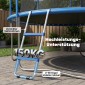 Σκάλα τραμπολίνο 32/63 cm 2 σκαλοπάτια σκάλα εισόδου σκάλα τραμπολίνο έως 150 κιλά με σκελετό από γαλβανισμένο χάλυβα μπλε