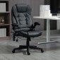 Καρέκλα μασάζ Καρέκλα γραφείου Executive Chair με 6 Point Vibration Massage and Heat Swivel Gaming Chair Faux Leather 70 x 70 x 111-121 cm Μαύρο