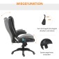 Καρέκλα μασάζ Καρέκλα γραφείου Executive Chair με 6 Point Vibration Massage and Heat Swivel Gaming Chair Faux Leather 70 x 70 x 111-121 cm Μαύρο