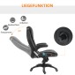 Καρέκλα μασάζ Καρέκλα γραφείου Executive Chair με 6 Point Vibration Massage and Heat Swivel Gaming Chair Faux Leather 70 x 70 x 111-121 cm Μαύρο
