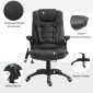 Καρέκλα μασάζ Καρέκλα γραφείου Executive Chair με 6 Point Vibration Massage and Heat Swivel Gaming Chair Faux Leather 70 x 70 x 111-121 cm Μαύρο
