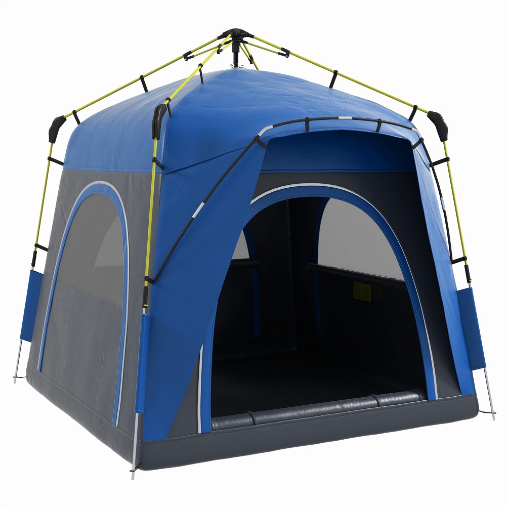 Pop up dome σκηνή για 3 άτομα, ελαφριά, σταθερή, αδιάβροχη UV 50+ με γάντζους, πόρτα, παράθυρο, υπόστρωμα