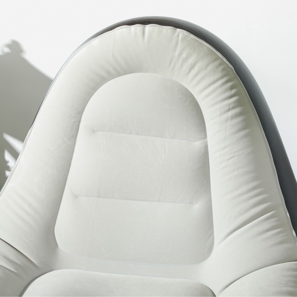 Φουσκωτή καρέκλα air chair καρέκλα εξωτερικού χώρου, 125 x 100 x 87cm, γκρι + μαύρο