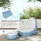 Φουσκωτή καρέκλα air chair καρέκλα εξωτερικού χώρου, 125 x 100 x 87cm, λευκό + μπλε