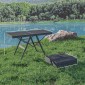 Τραπέζι κάμπινγκ πτυσσόμενο τραπέζι με ρυθμιζόμενο ύψος με μεταλλικό πλέγμα Πτυσσόμενο από αλουμίνιο