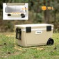 Cool box 70L Μεγάλο παθητικό θερμικό κουτί ψύξης έως 72 ώρες, με λαβή βαλβίδας αποστράγγισης τροχούς μόνωσης πλήρους αφρού PU