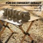 Τραπέζι κάμπινγκ 117 x 60 cm πτυσσόμενο τραπέζι από αλουμίνιο με πτυσσόμενο τραπέζι από ξύλο αδιάβροχη τσάντα μεταφοράς