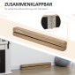 Πτυσσόμενο δοκάρι Balance Αντιολισθητικό κάλυμμα Suede Heavy Duty Wood 210 x 10 x 6,5cm Καφέ