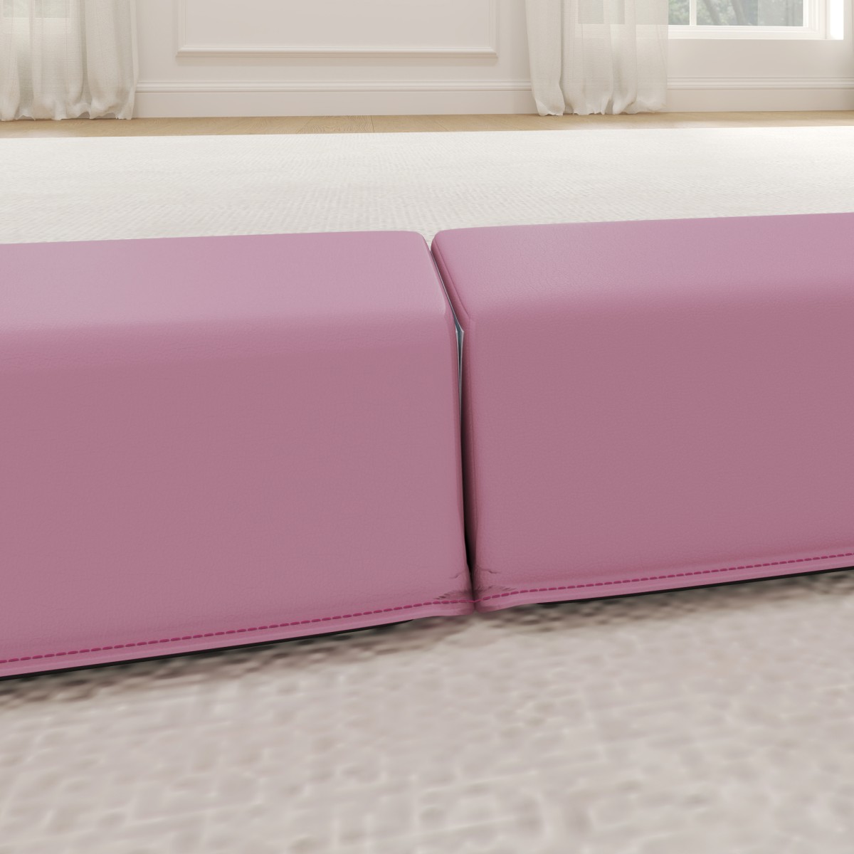 Balance Beam 2,4m Αναδιπλούμενη αντιολισθητική βάση για 3+ χρόνια έως 80kg Ροζ