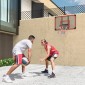 Επιτοίχια στεφάνη μπάσκετ, εσωτερικού/εξωτερικού χώρου, στιβαρό ταμπλό υπολογιστή, νάιλον δίχτυ, ατσάλινο δαχτυλίδι, 113x61x73 cm