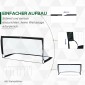 Σετ γκολ ποδοσφαίρου 2 αναδιπλούμενων 183 x 90 x 90 cm Αδιάβροχο με τσάντα μεταφοράς Γκολ ποδοσφαίρου εξωτερικού χώρου για ενήλικες Γκολ ποδοσφαίρου για αναψυχή Προπόνηση στον κήπο Μαύρο