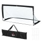 Σετ γκολ ποδοσφαίρου 2 αναδιπλούμενων 183 x 90 x 90 cm Αδιάβροχο με τσάντα μεταφοράς Γκολ ποδοσφαίρου εξωτερικού χώρου για ενήλικες Γκολ ποδοσφαίρου για αναψυχή Προπόνηση στον κήπο Μαύρο