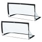 Σετ γκολ ποδοσφαίρου 2 αναδιπλούμενων 183 x 90 x 90 cm Αδιάβροχο με τσάντα μεταφοράς Γκολ ποδοσφαίρου εξωτερικού χώρου για ενήλικες Γκολ ποδοσφαίρου για αναψυχή Προπόνηση στον κήπο Μαύρο