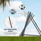 Rebounder για ποδόσφαιρο, τοίχος επαναφοράς 128 x 118 cm με προστατευτικά μανταλάκια, ρυθμιζόμενο σε 5 επίπεδα, φορητό rebound, γκολ ποδοσφαίρου για εφήβους, τοίχος rebound για προπόνηση ποδοσφαίρου, μαύρο