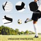 Rebounder για ποδόσφαιρο, τοίχος επαναφοράς 128 x 118 cm με προστατευτικά μανταλάκια, ρυθμιζόμενο σε 5 επίπεδα, φορητό rebound, γκολ ποδοσφαίρου για εφήβους, τοίχος rebound για προπόνηση ποδοσφαίρου, μαύρο