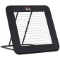 Rebounder για ποδόσφαιρο, τοίχος επαναφοράς 128 x 118 cm με προστατευτικά μανταλάκια, ρυθμιζόμενο σε 5 επίπεδα, φορητό rebound, γκολ ποδοσφαίρου για εφήβους, τοίχος rebound για προπόνηση ποδοσφαίρου, μαύρο