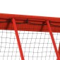 Δίχτυ ποδοσφαίρου Rebound Ρυθμιζόμενο πτυσσόμενο μεταλλικό πλαίσιο Δίχτυ PE παντός καιρού με μανταλάκια κόκκινο