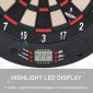 Ηλεκτρονικό βελάκι Dartboard με φωνητικές προτροπές Αγγλικές φωνητικές ενδείξεις LED 6 βελάκια 26 παιχνίδια 185 παραλλαγές Μηχάνημα βελών με πόρτα Σετ Dartboard για έως και 8 παίκτες