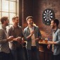 Ηλεκτρονικό βελάκι για 1-8 παίκτες, οθόνη LCD, 6 σετ βελών, πολύχρωμο