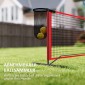 Σετ Pickleball με δίχτυ, βάση, μπάλες, ατσάλι, πλαστικό, κόκκινο